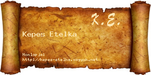 Kepes Etelka névjegykártya